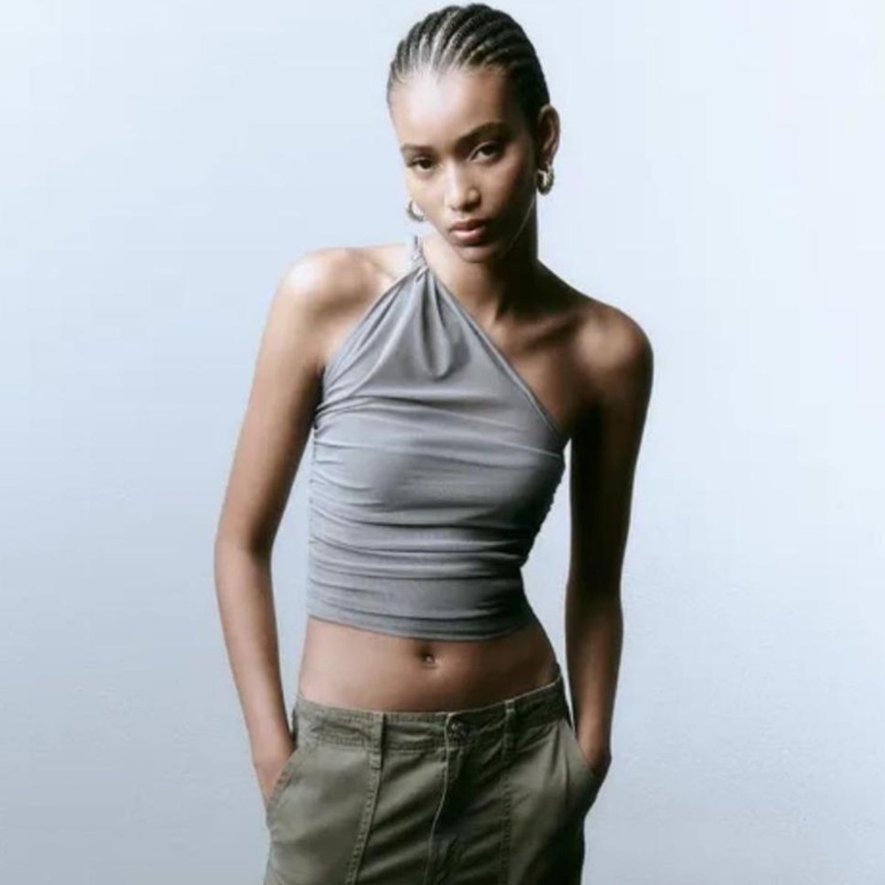 Zara Crop Asymmetric top - Picture 3 of 7